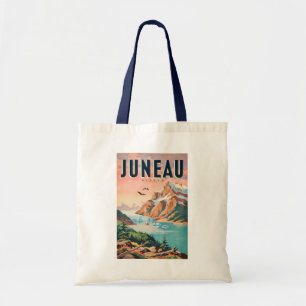 Bolsa Tote Ilustração de Viagem de Arte Vint de Juneau Alasca
