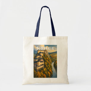 Bolsa Tote Ilustração de viagem de arte vintage da Eslováquia