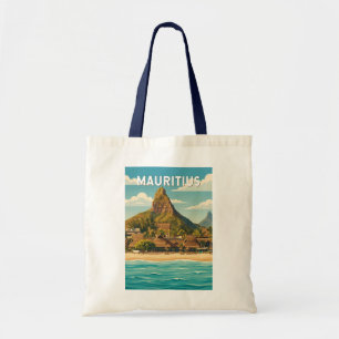 Bolsa Tote Ilustração de viagem de arte vintage de Maurício