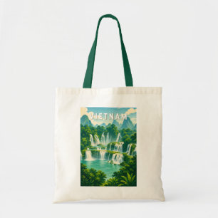 Bolsa Tote Ilustração de viagem de arte vintage do Vietnã