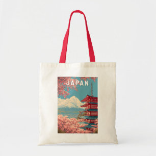 Bolsa Tote Ilustração de Viagem de Arte Vintage Japão