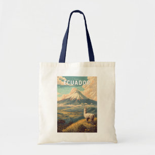 Bolsa Tote Ilustração de viagem do Equador Arte Vintage