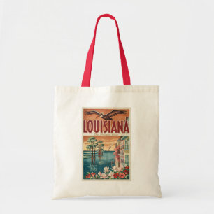 Bolsa Tote Ilustração de viagem do estado do pelicano da Loui