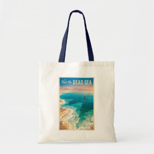 Bolsa Tote Ilustração de viagem do Mar Morto Arte Vintage
