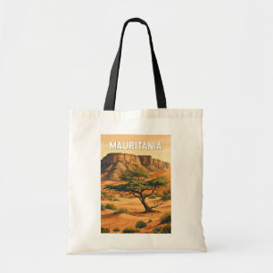 Bolsa Tote Ilustração de viagem vintage da Mauritânia