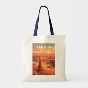 Bolsa Tote Ilustração de viagem vintage da Namíbia
