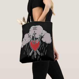Bolsa Tote Ilustração Decorativa do Tarot do Coração do Amor 