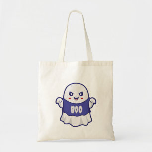 Bolsa Tote Ilustração Divertida de Fantasma Assustador para D