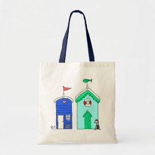 Bolsa Tote Ilustração do Beach Huts 2