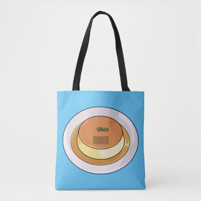 Bolsa Tote ilustração do caramelo do creme (Frente)