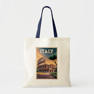 Bolsa Tote Ilustração do Coliseu da Itália, Arte de Viagem Vi
