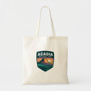 Bolsa Tote Ilustração do Crachá Sunset do Acadia National Par