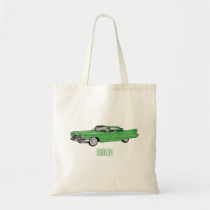 Bolsa Tote Ilustração do desenho animado Classic car 1959