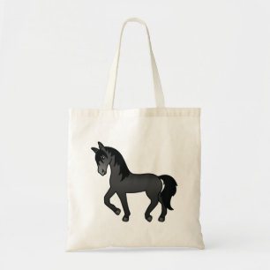 Bolsa Tote Ilustração do desenho animado de cavalos de Trote