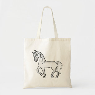 Bolsa Tote Ilustração do desenho animado de cavalos de Trote