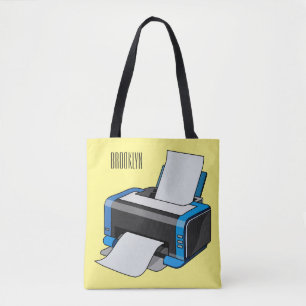 Bolsa Tote Ilustração do desenho da impressora