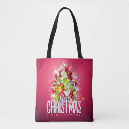 Bolsa Tote Ilustração do Design gráfico de Natal Vermelho Mod