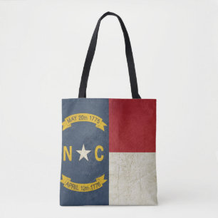 Bolsa Tote Ilustração do Grunge de North Carolina