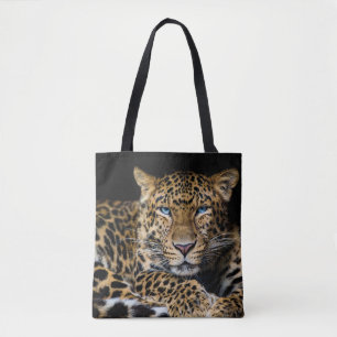 Bolsa Tote Ilustração do Jardim Zoológico Leopardo do Norte d