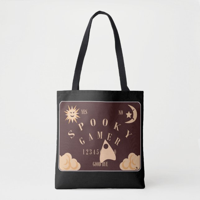 Bolsa Tote Ilustração do jogo divertido Spooky Gamer (Frente)