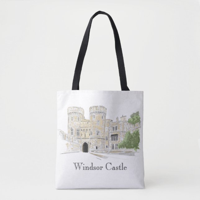 Bolsa Tote Ilustração do Landmark Icônico do Castelo de Winds (Frente)