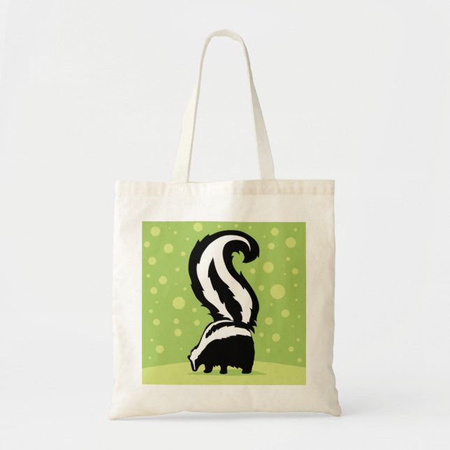 Bolsa Tote Ilustração do Skunk Negrito com Saco de Pontos Ver (Frente)