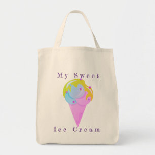 Bolsa Tote ilustração do vetor de sorvete