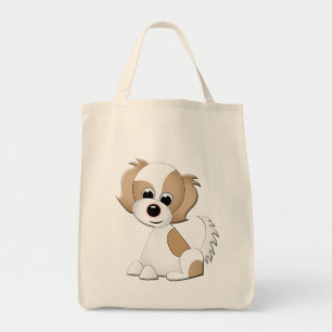 Bolsa Tote Ilustração do vetor de um filhote de cachorro