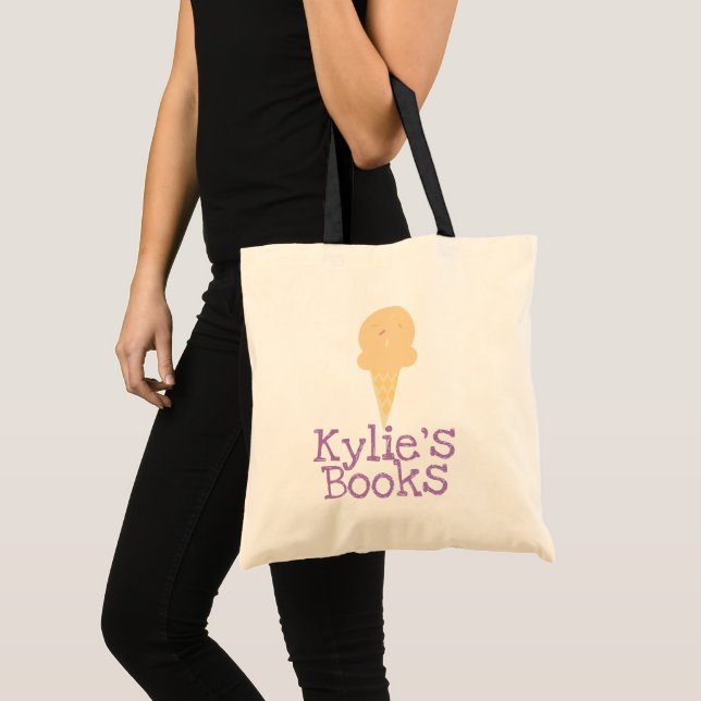 Bolsa Tote Ilustração Doce de Verão de Sorvete (Frente (produto))