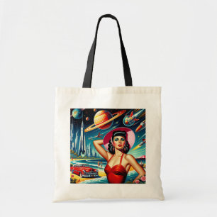Bolsa Tote Ilustração Espacial Cósmica