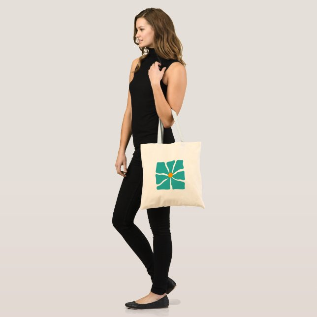 Bolsa Tote Ilustração Floral (Frente (modelo))