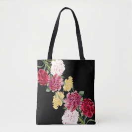 Bolsa Tote Ilustração floral de cravo vintage
