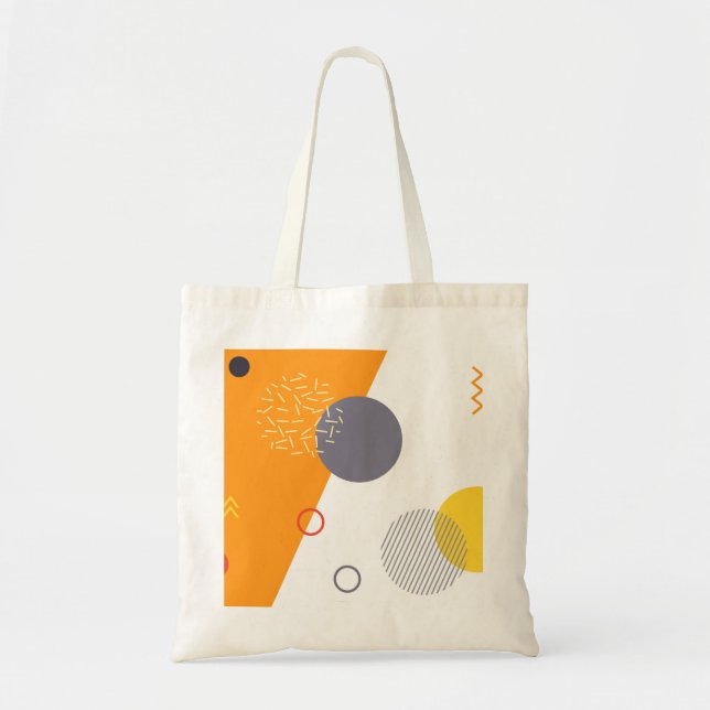 Bolsa Tote Ilustração geométrica urbana legal, única, de tend (Frente)