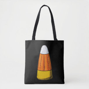 Bolsa Tote Ilustração Gráfica de Arte Pop Retrô de Candy Corn