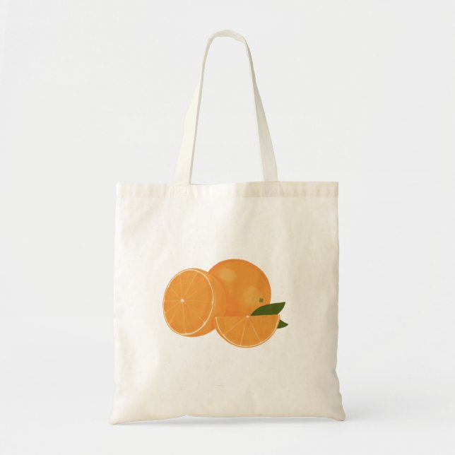 Bolsa Tote Ilustração laranja (Frente)
