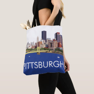 Bolsa Tote Ilustração Legal do computador Skyline Pittsburgh