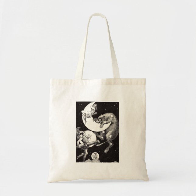 Bolsa Tote Ilustração Noturna do Deus do Universo da Lua Cele (Frente)