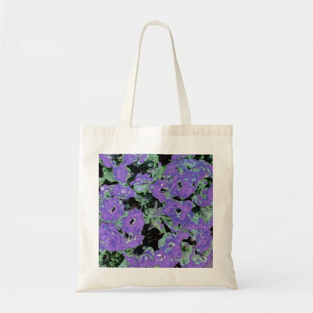 Bolsa Tote Ilustração Planta de Kalanchoe Roxo (Frente)