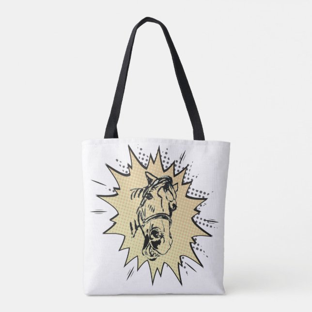 Bolsa Tote ilustração Poppy e Jamie, no estilo cômico, (Verso)