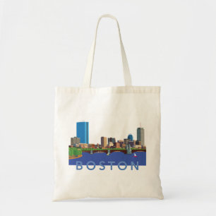 Bolsa Tote Ilustração traseira do computador da skyline de