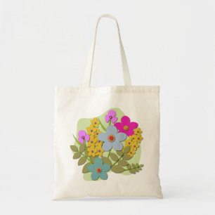 Bolsa Tote Ilustração vetorial do buquê de flores