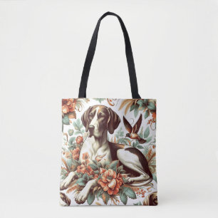 Bolsa Tote Ilustração Vintage Braque Français