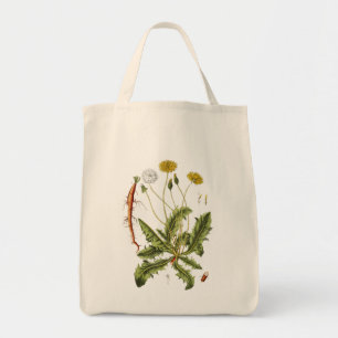 Bolsa Tote Ilustração Vintage Dandelion