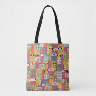 Bolsa Tote ilustração vintage de um edifício urbano no
