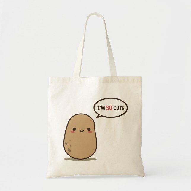 Bolsa Tote I'm so cute potato (Frente)