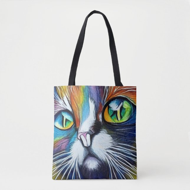 Bolsa Tote Image: The Gaze of the Cat. (Frente)