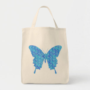 Bolsa Tote Imagem da borboleta, teste padrão abstrato,