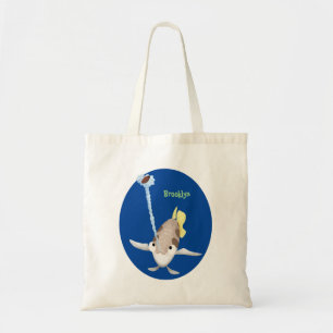 Bolsa Tote Imagem de desenho animado de Arquerfish em Cute