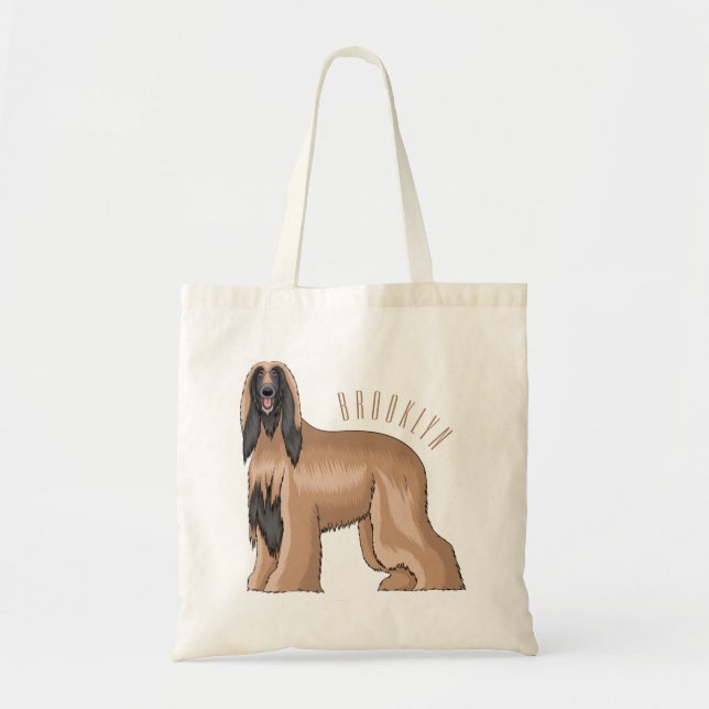 Bolsa Tote Imagem de desenho animado de cão de cão de cão de  (Frente)