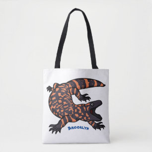 Bolsa Tote Imagem de desenho animado de lagarto monstro de gi